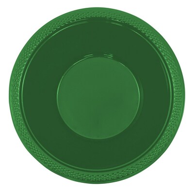 JAM PAPER Disposable Plastic Bowls, Small, 12 oz (7 Inch Diameter), Green, 20/pack