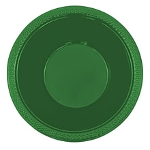 JAM PAPER Disposable Plastic Bowls, Small, 12 oz (7 Inch Diameter), Green, 20/pack