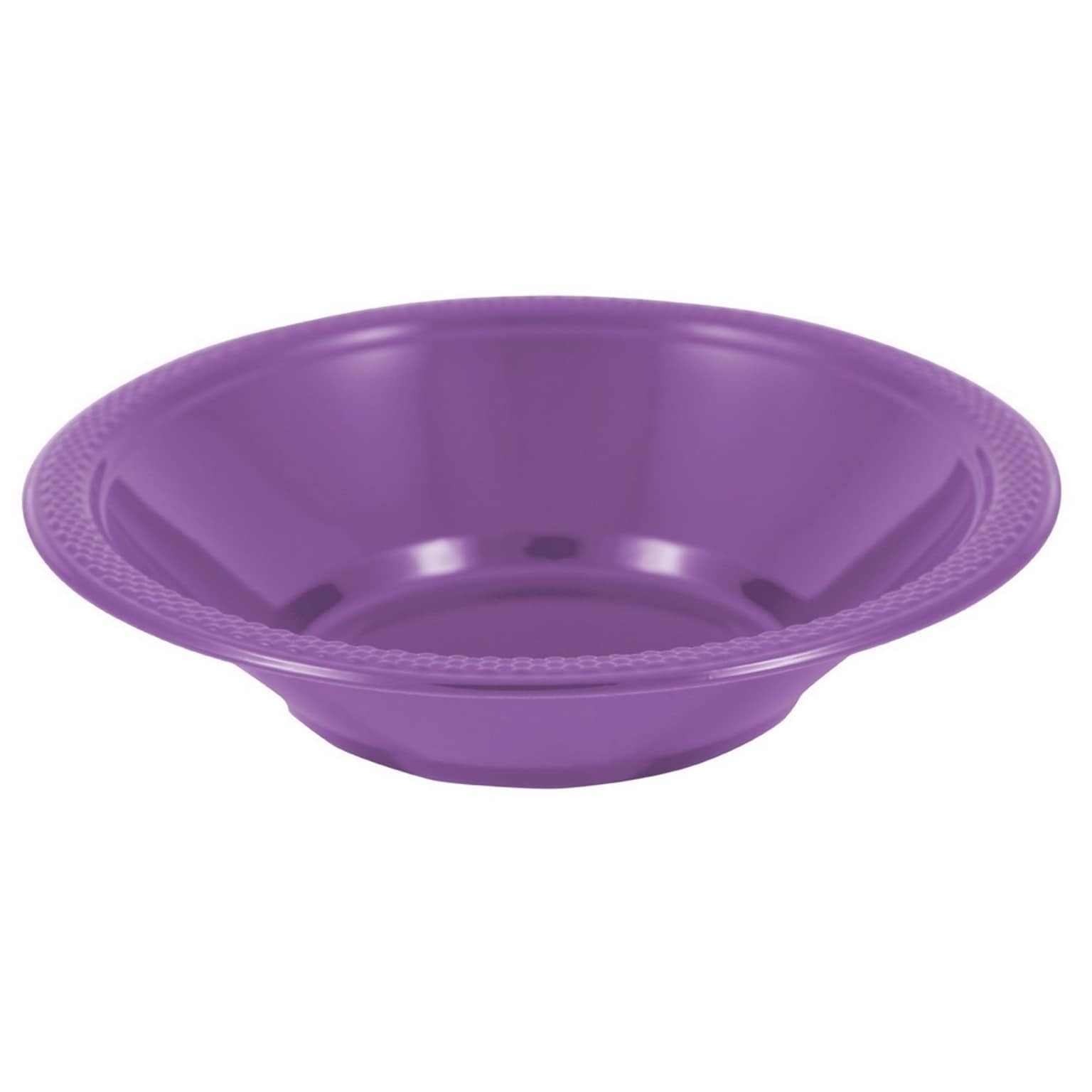 JAM PAPER Disposable Plastic Bowls, Small, 12 oz (7 Inch Diameter), Purple, 20/pack