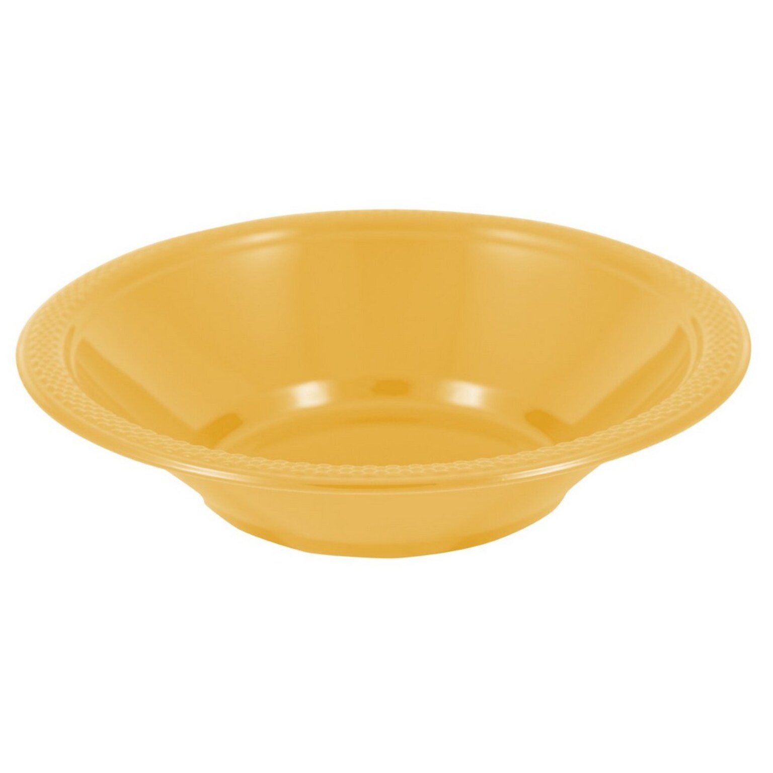JAM PAPER Disposable Plastic Bowls, Small, 12 oz (7 Inch Diameter), Yellow, 20/pack