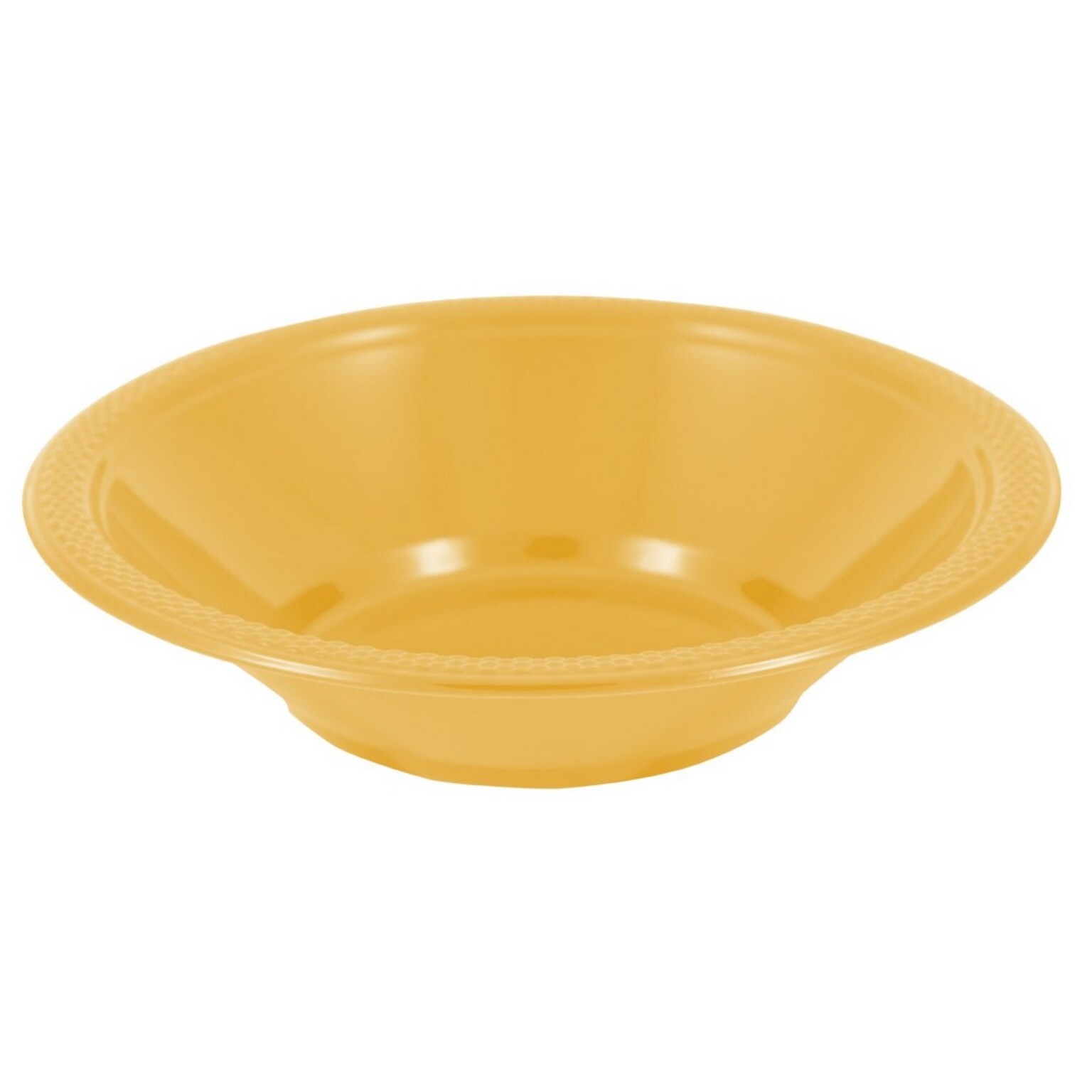 JAM PAPER Disposable Plastic Bowls, Small, 12 oz (7 Inch Diameter), Yellow, 20/pack