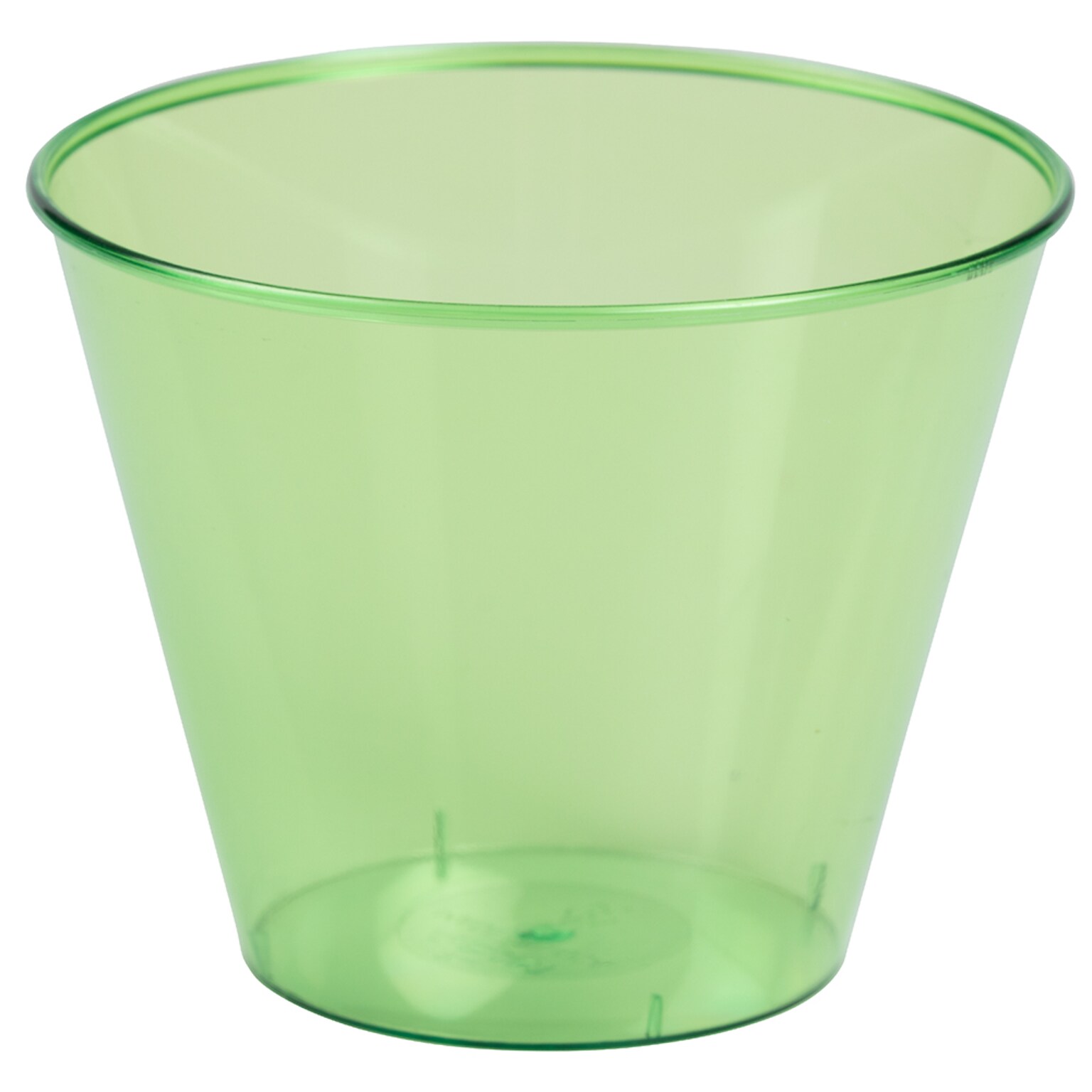 JAM PAPER Plastic Glasses Party Pack, 9 oz Tumblers, Lime Green, 72 Hard Plastic Cups/Pack