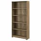 Bush Furniture Cabot 66"H 5-Shelf Bookcase with Adjustable Shelves, Reclaimed Pine (WC31566)