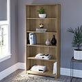 Bush Furniture Cabot 66H 5-Shelf Bookcase with Adjustable Shelves, Reclaimed Pine (WC31566)
