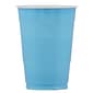 JAM PAPER Plastic Party Cups, 16 oz., Sea Blue, 20 Glasses/Pack (22555216SB)