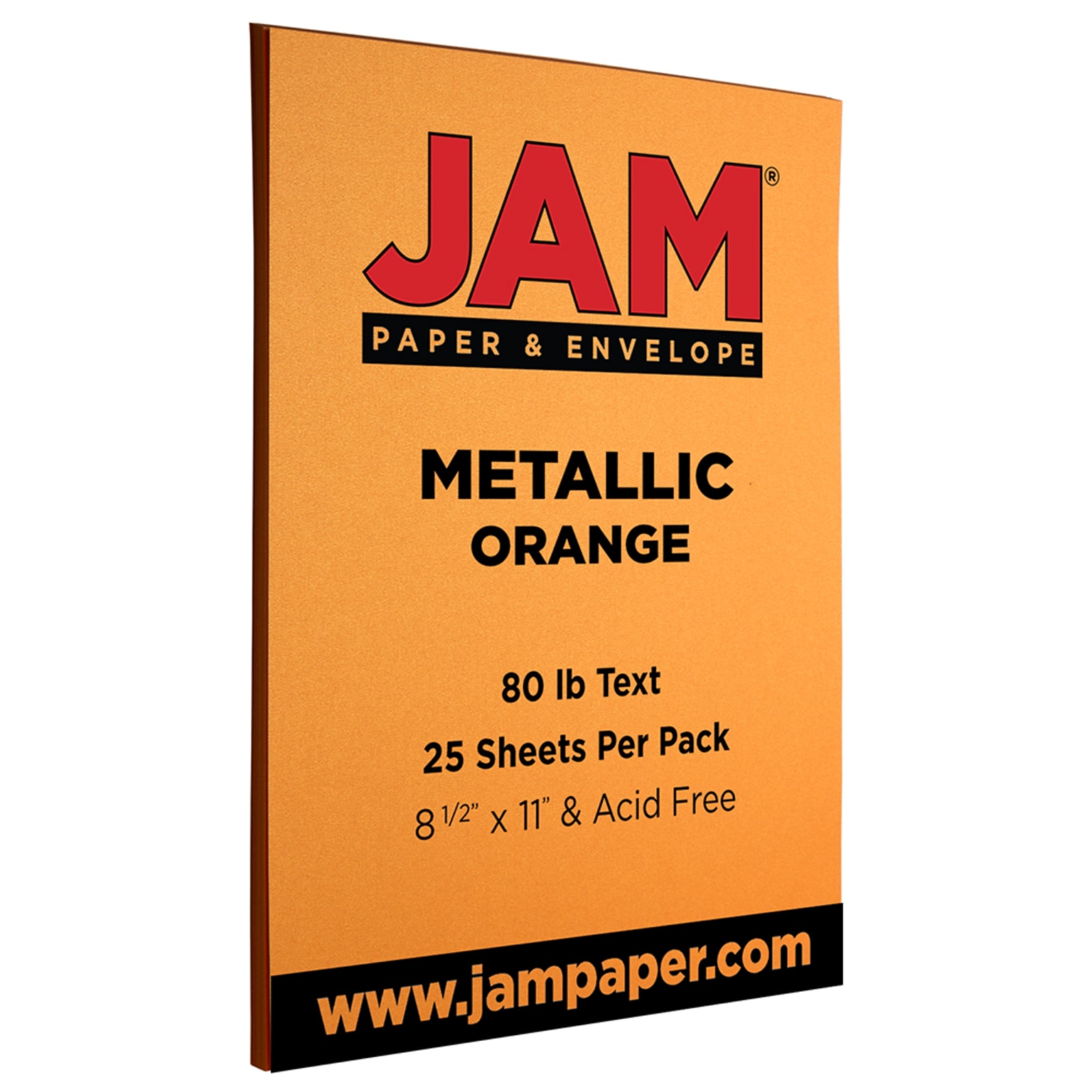 JAM Paper 8.5 x 11 Color Writing Paper, 32 lbs., Orange Stardream, 25 Sheets/Ream (1834386)