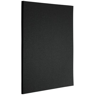 JAM PAPER Metallic  Colored Paper, 32 lb., 8.5" x 11", Black Stardream, 25 Sheets/Pack (1834385)