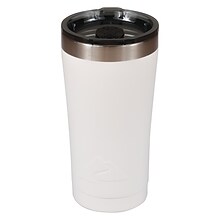 JAM PAPER Vacuum Insulated Metal Tumbler with Slide Lid, 20 oz, White, Thermos Sold Individually