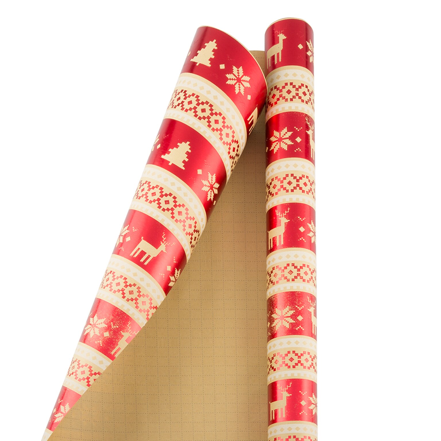 JAM Paper Christmas Wrapping Paper, 15 x 30, Pixel Christmas (165535316)