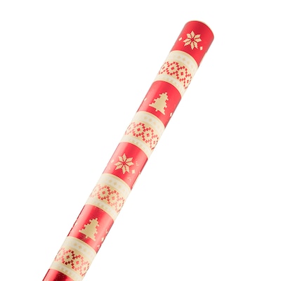 JAM Paper Christmas Wrapping Paper, 15' x 30", Pixel Christmas (165535316)