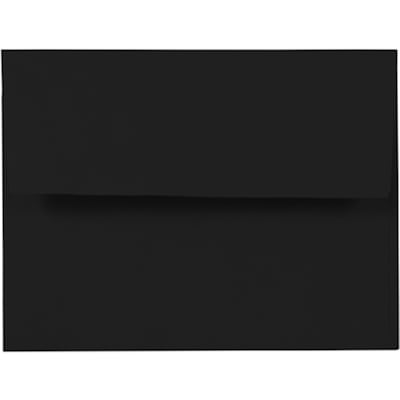JAM Paper A2 Premium Invitation Envelopes, 4 3/8 x 5 3/4, Smooth Black, 100/Pack (114914D)