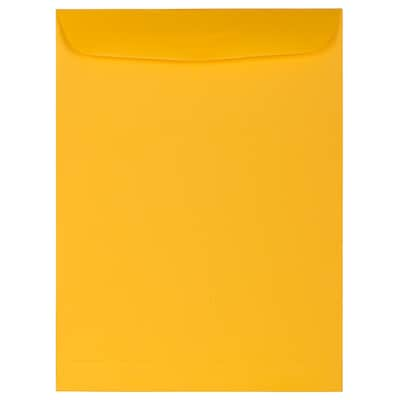 JAM Paper Open End Catalog Premium Envelopes, 9 x 12, Sunflower Yellow, 25/Pack (212816063)