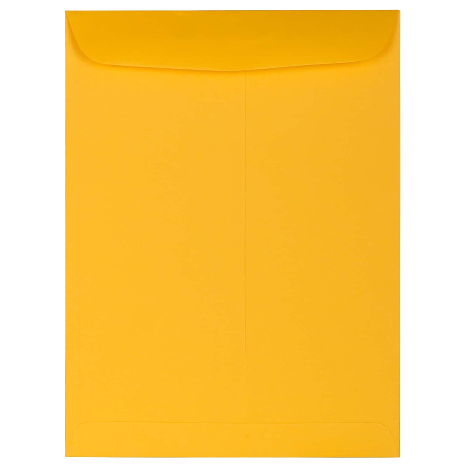 JAM Paper Open End Catalog Premium Envelopes, 9 x 12, Sunflower Yellow, 25/Pack (212816063)