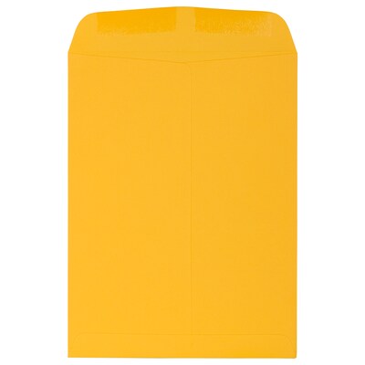 JAM Paper Open End Catalog Premium Envelopes, 9" x 12", Sunflower Yellow, 25/Pack (212816063)