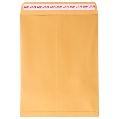 JAM Paper Open End Catalog Premium Envelopes with Peel & Seal Closure, 10 x 13, Brown Kraft Manila