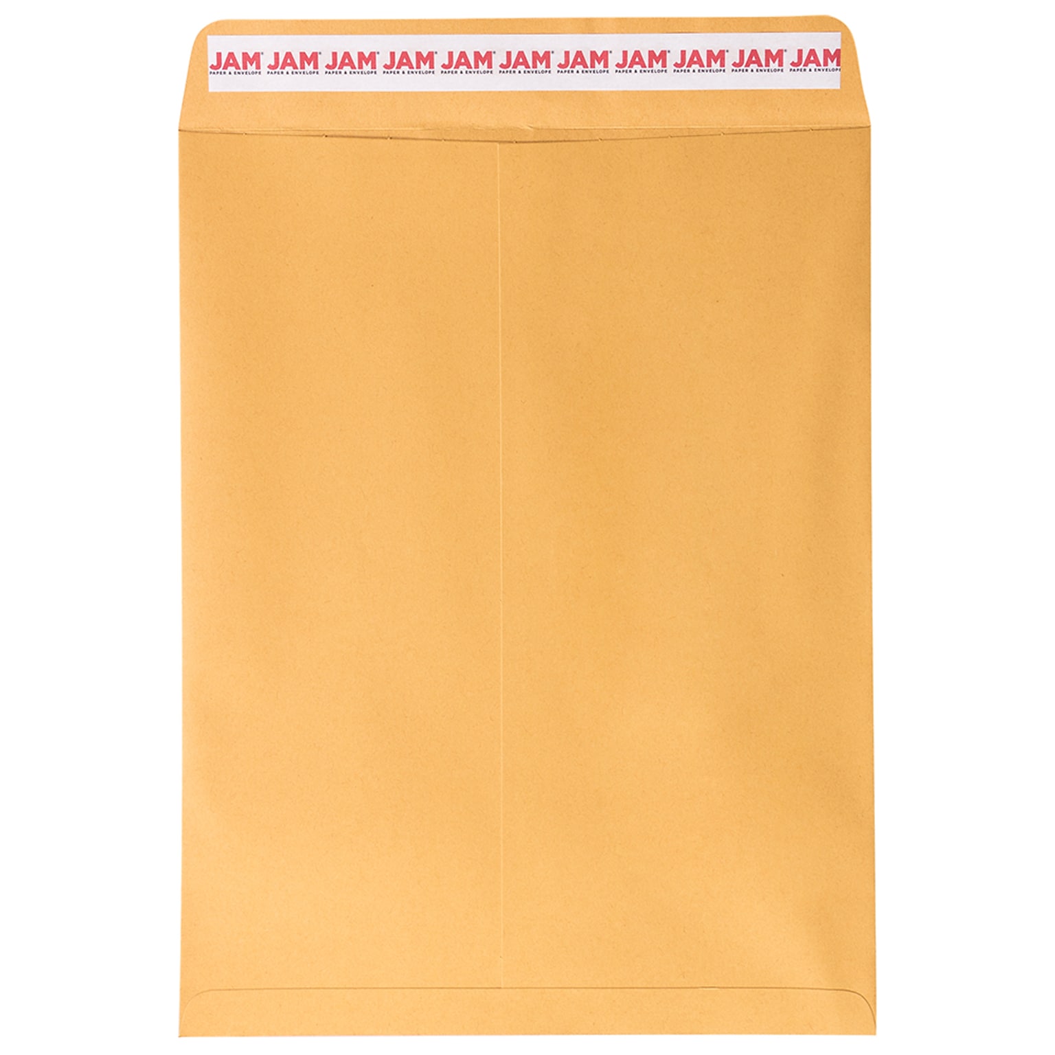 JAM Paper Open End Catalog Premium Envelopes with Peel & Seal Closure, 10 x 13, Brown Kraft Manila, 50/Pack (13034233I)