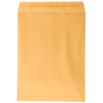 JAM Paper Open End Catalog Premium Envelopes with Peel & Seal Closure, 10" x 13", Brown Kraft Manila, 50/Pack (13034233I)