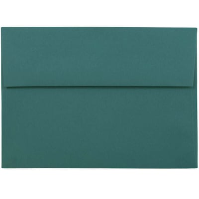 JAM Paper A7 Premium Invitation Envelopes, 5 1/4 x 7 1/4, Teal Green, 100/Pack (21517152D)