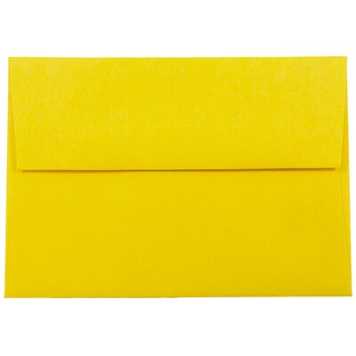 JAM Paper 4Bar A1 Invitation Envelopes, 3 5/8 x 5 1/8, Yellow, 25/Pack (21514992)