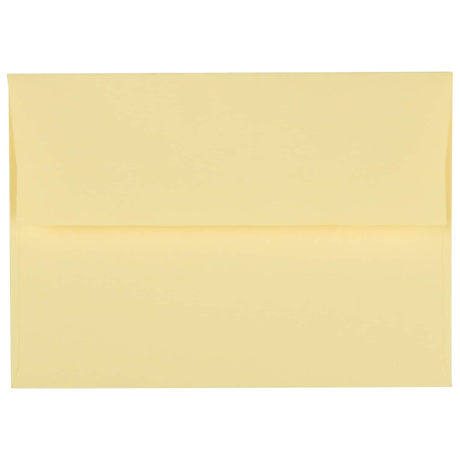 JAM Paper A9 Invitation Envelopes with Peel & Seal Closure, 5 3/4 x 8 3/4, Canary Yellow, 100/Pack (241137092D)
