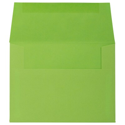 JAM Paper A2 Invitation Envelopes, 4 3/8 x 5 3/4, Citrus Lime, 50/Pack (1536470I)