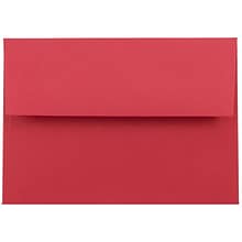 JAM Paper 4Bar A1 Invitation Envelopes, 3 5/8 x 5 1/8, Red Recycled, 100/Pack (900927182D)