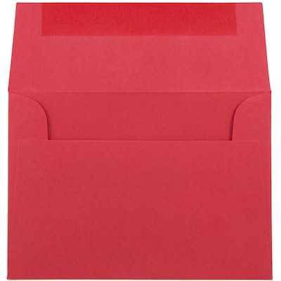 JAM Paper 4Bar A1 Invitation Envelopes, 3 5/8" x 5 1/8", Red Recycled, 100/Pack (900927182D)
