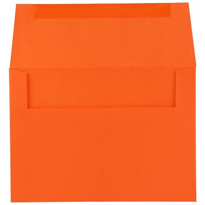 JAM Paper A7 Invitation Envelopes, 5 1/4 x 7 1/4, Ultra Orange, 100/Pack (80351D)