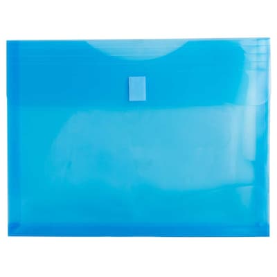 JAM Paper Expansion Envelopes with Hook & Loop Closure, 9 5/8 x 11 5/8, Blue, 120/Pack (218SV1BUA1