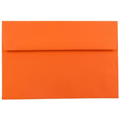 JAM Paper A7 Invitation Envelopes, 5 1/4 x 7 1/4, Orange Recycled, 100/Pack (95666D)