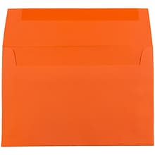 JAM Paper A7 Invitation Envelopes, 5 1/4 x 7 1/4, Orange Recycled, 100/Pack (95666D)
