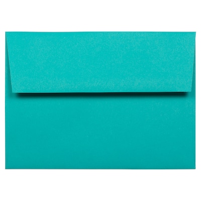 JAM Paper A7 Invitation Envelopes, 5 1/4 x 7 1/4, Sea Blue Recycled, 100/Pack (27785D)