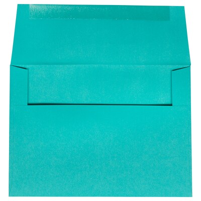 JAM Paper A7 Invitation Envelopes, 5 1/4 x 7 1/4, Sea Blue Recycled, 100/Pack (27785D)