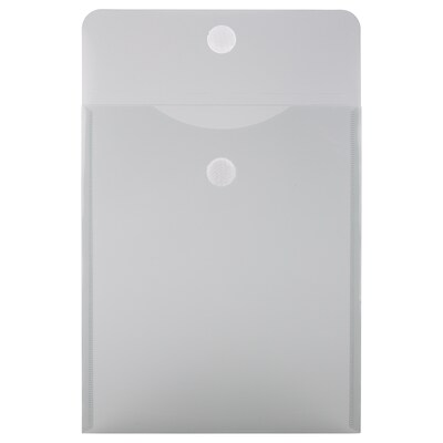 JAM Paper Open End Expansion Envelopes with Hook & Loop Closure, 9 3/4 x 11 1/2, Smoke, 12/Pack (1