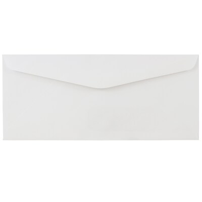 JAM Paper #10 Business Commercial Window Envelopes, 4 1/8" x 9 1/2", White, 25/Pack (1633173)