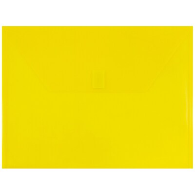 JAM Paper Envelopes with Hook & Loop Closure, 9 3/4 x 13, Yellow, 12/Pack (218V0YE)