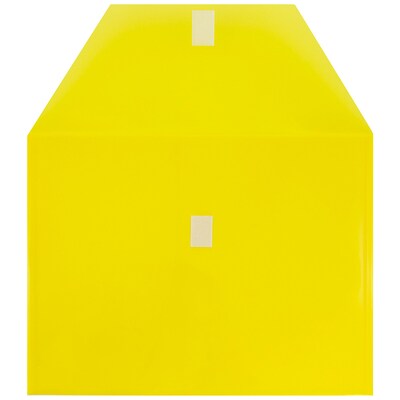 JAM Paper Envelopes with Hook & Loop Closure, 9 3/4 x 13, Yellow, 12/Pack (218V0YE)
