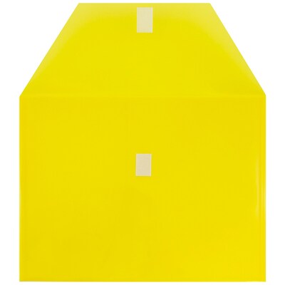 JAM Paper Envelopes with Hook & Loop Closure, 9 3/4" x 13", Yellow, 12/Pack (218V0YE)