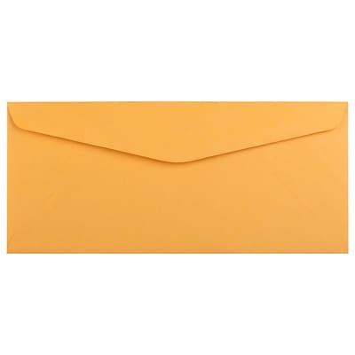 JAM Paper #10 Business Commercial Envelopes, 4 1/8 x 9 1/2, Brown Kraft Manila, 100/Pack (3984D)