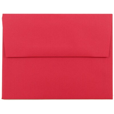JAM Paper A2 Recycled Invitation Envelopes, 4 3/8 x 5 3/4, Red Recycled, 100/Pack (15845D)