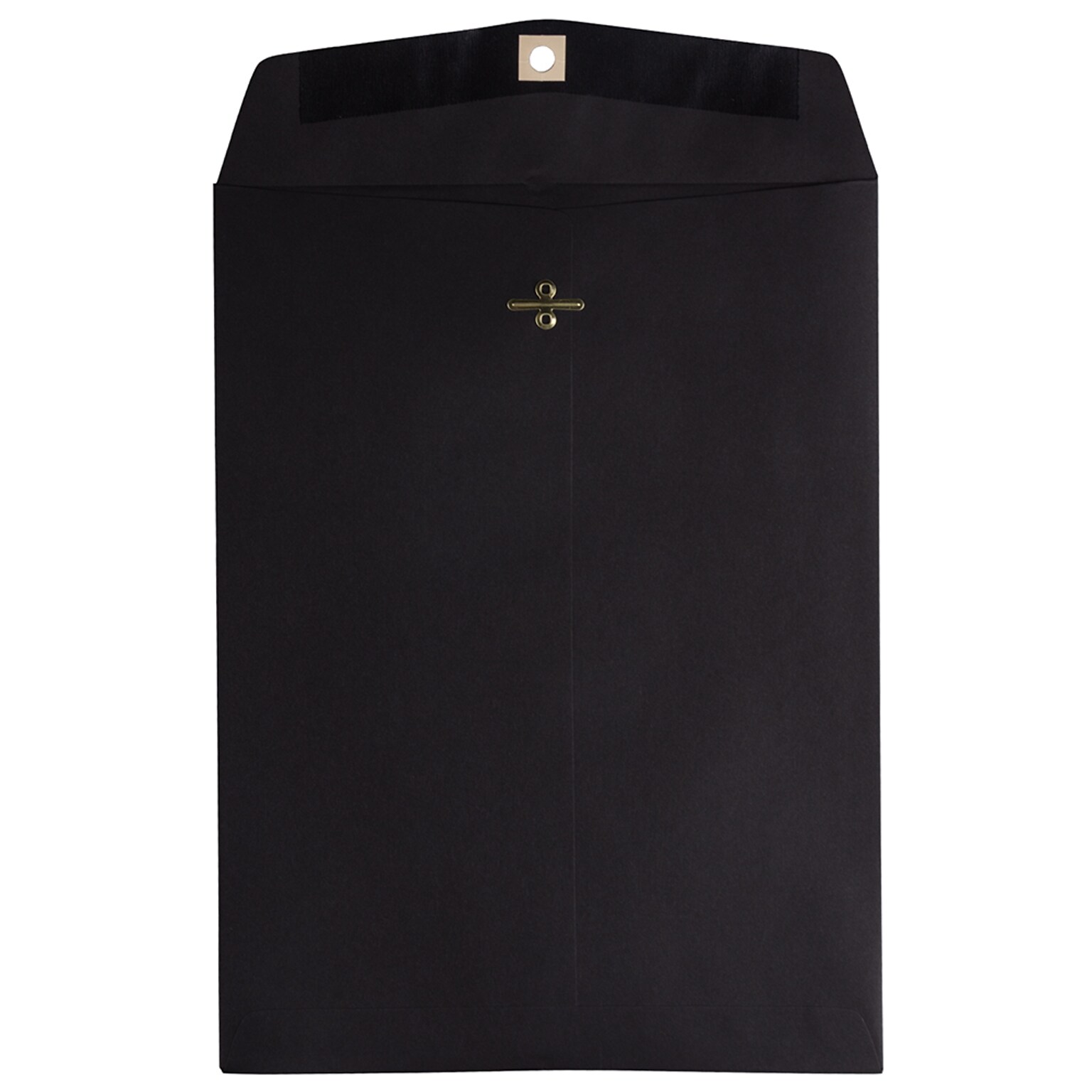 JAM Paper Open End Catalog Envelopes with Clasp Closure, 9 x 12, Smooth Black, 50/Pack (73854I)