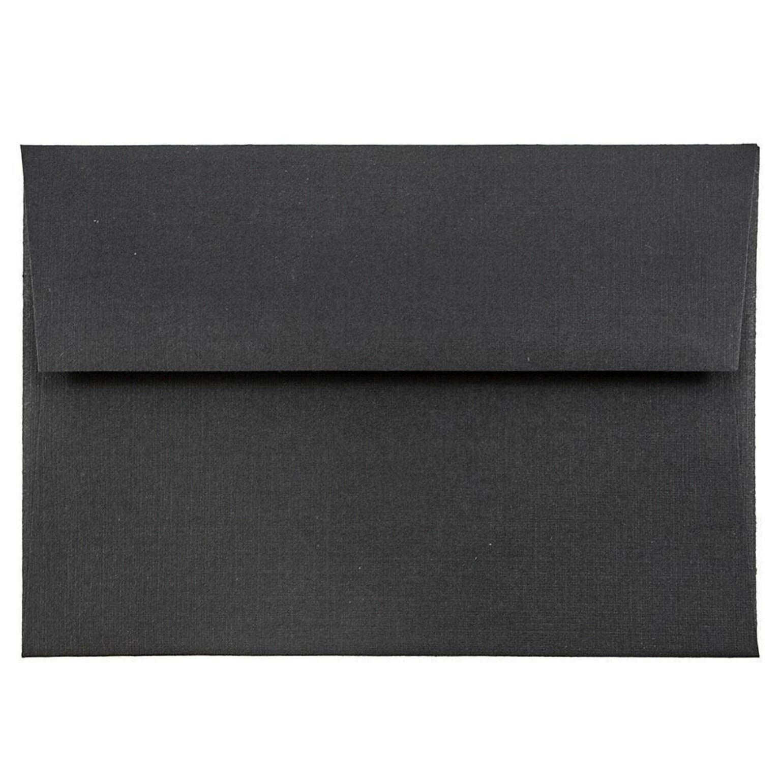 JAM Paper 4Bar A1 Premium Invitation Envelopes, 3 5/8 x 5 1/8, Black Linen, 100/Pack (900919196D)
