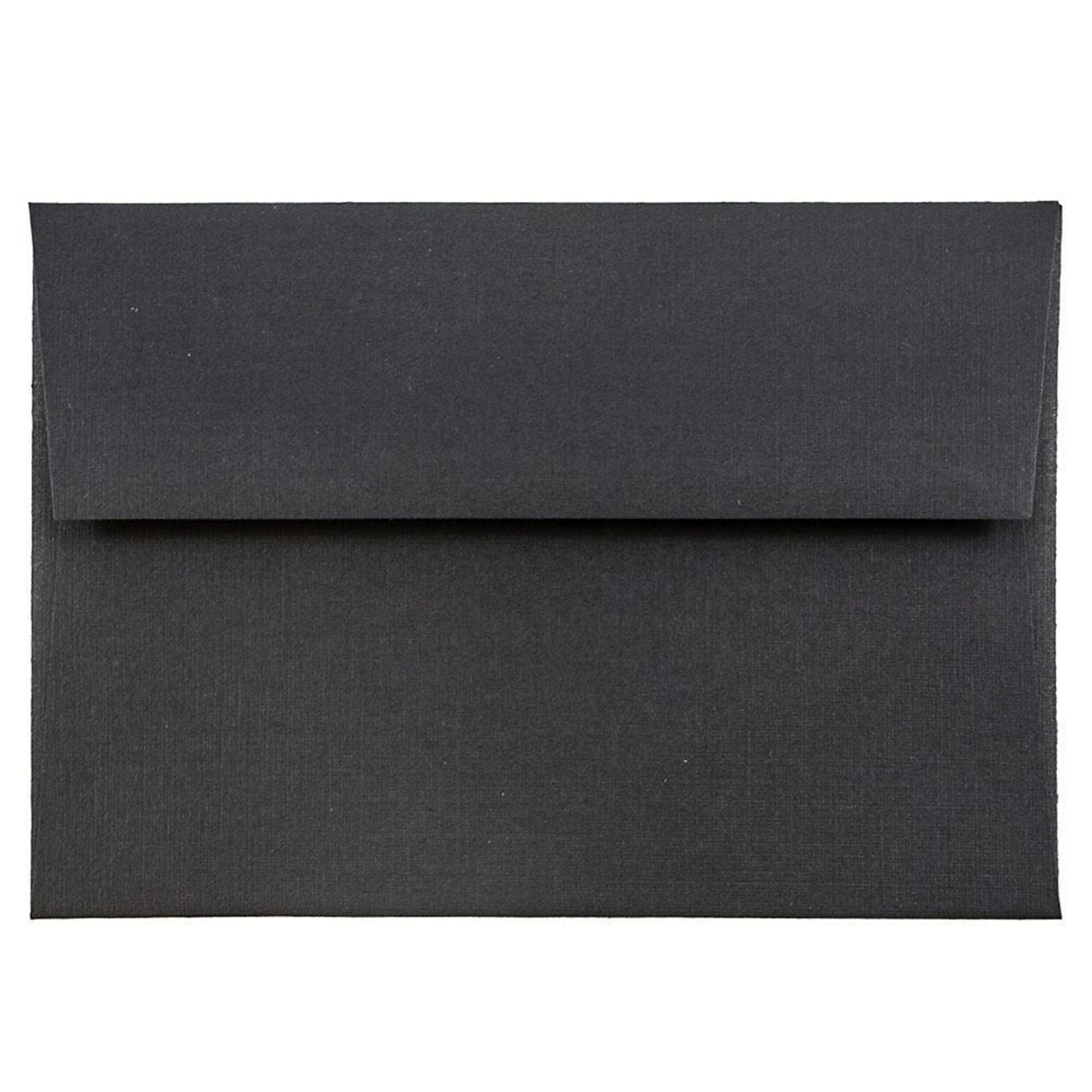 JAM Paper 4Bar A1 Premium Invitation Envelopes, 3 5/8 x 5 1/8, Black Linen, 100/Pack (900919196D)