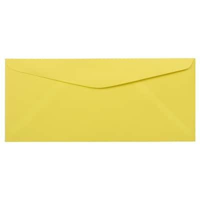 JAM Paper #9 Business Envelopes, 3 7/8 x 8 7/8, Ultra Lemon, 50/Pack (1536397I)