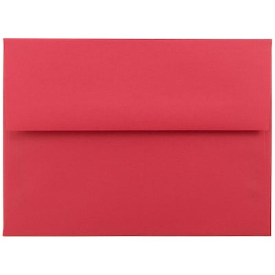 JAM Paper A6 Invitation Envelopes, 4 3/4 x 6 1/2, Red Recycled, 100/Pack (67503D)