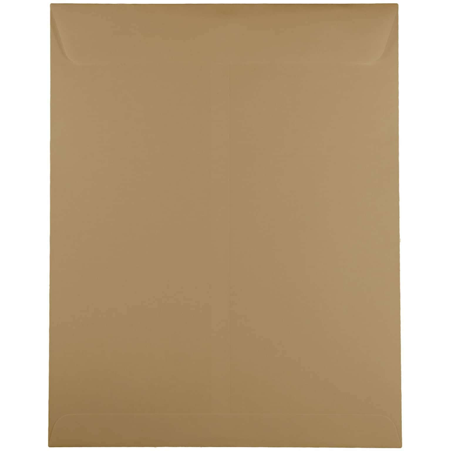 JAM Paper Open End Catalog Premium Envelopes, 10 x 13, Tan, 100/Pack (31287544D)