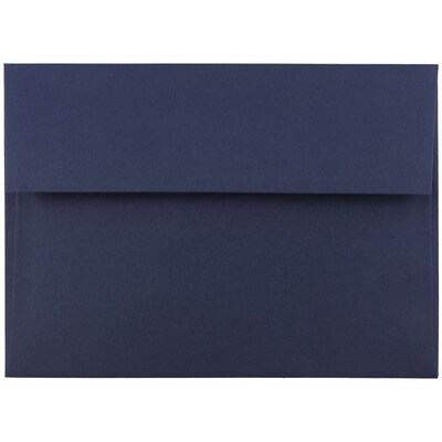 JAM Paper A7 Premium Invitation Envelopes, 5 1/4 x 7 1/4, Navy Blue, 100/Pack (LEBA717D)