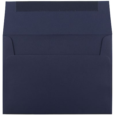 JAM Paper A7 Premium Invitation Envelopes, 5 1/4 x 7 1/4, Navy Blue, 100/Pack (LEBA717D)