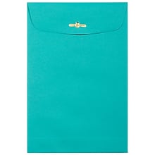 JAM Paper Open End Catalog Envelopes with Clasp Closure, 6 x 9, Sea Blue Recycled, 50/Pack (900807