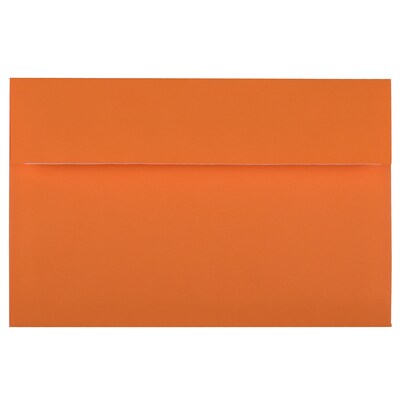 JAM Paper A9 Invitation Envelopes with Peel & Seal Closure, 5 3/4" x 8 3/4", Orange Recycled, 100/Pack (241137094)